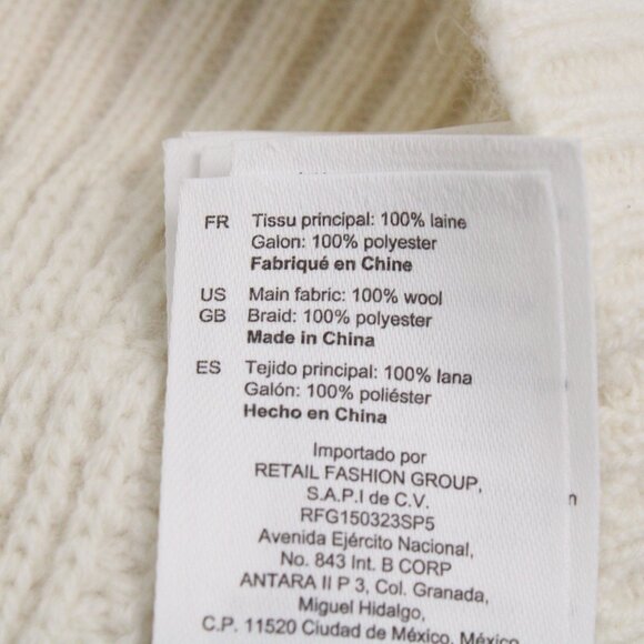 Sandro Cream Cardigan with Black Accents - Picture 15 of 16